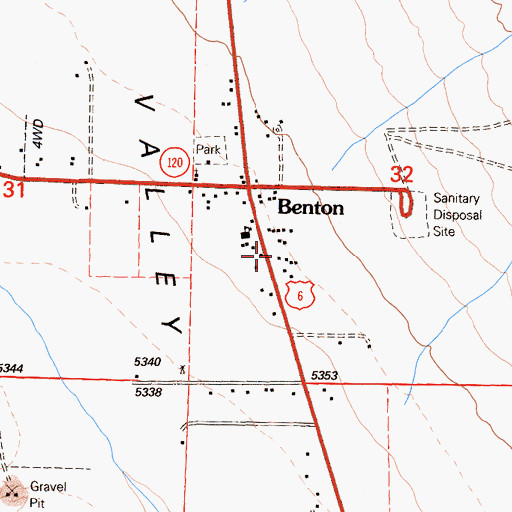 Topographic Map of White Mountain Fire Protection District, CA