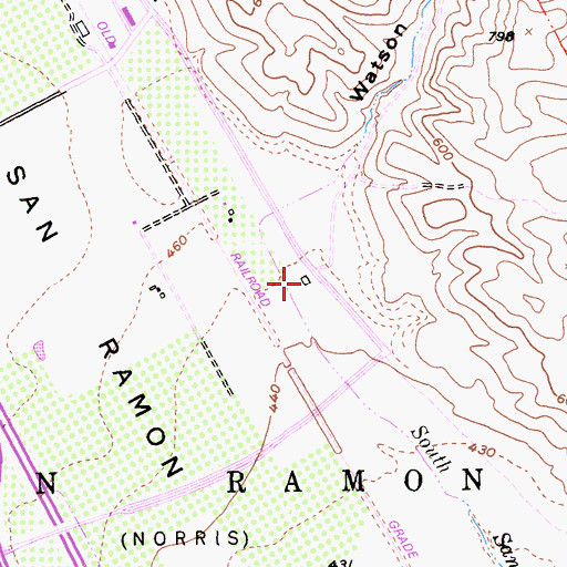 Topographic Map of San Ramon Valley Fire Protection District Station 34, CA