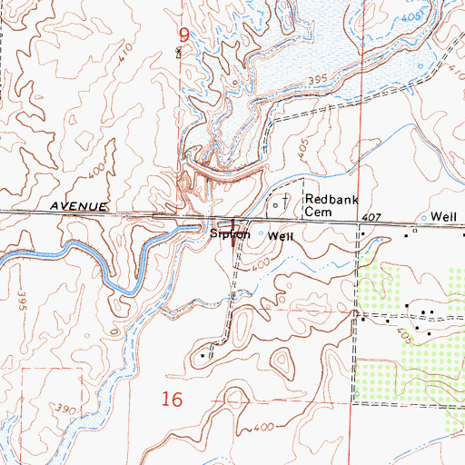 Topographic Map of Fresno County Fire Protection District Station 86 Clovis Lakes, CA