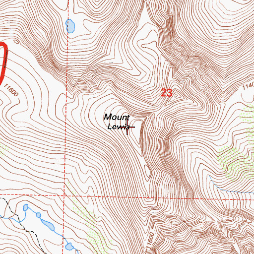 Topographic Map of Mount Lewis, CA