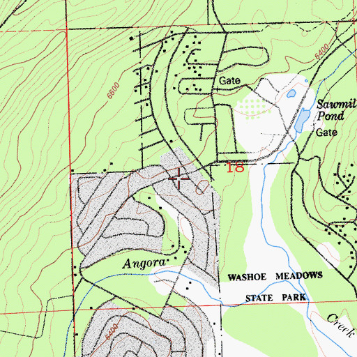Topographic Map of Lake Valley Fire Protection District Station 5, CA