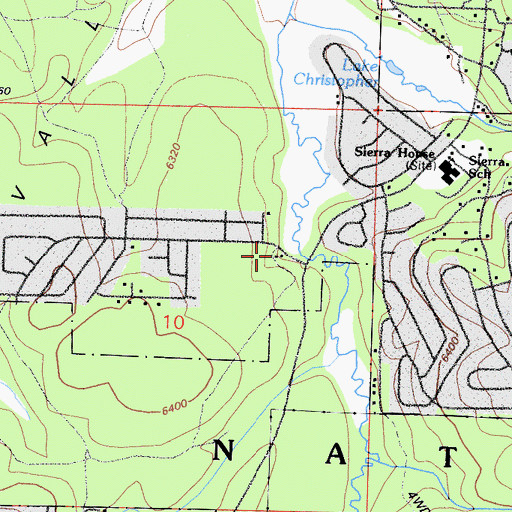 Topographic Map of Lake Valley Fire Protection District Station 6, CA