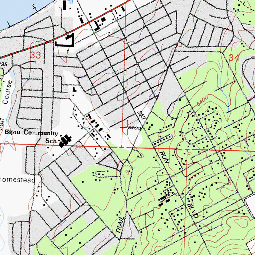 Topographic Map of South Lake Tahoe Fire Department Station 1, CA
