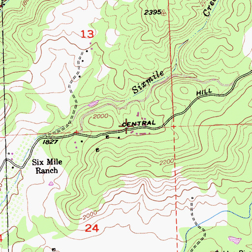 Topographic Map of Department of Forestry and Fire Protection Vallecito Camp, CA