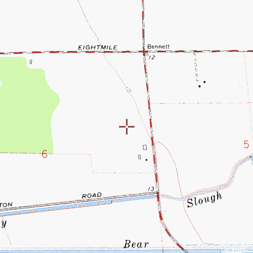 Topographic Map of Stockton Fire Department Station 14, CA