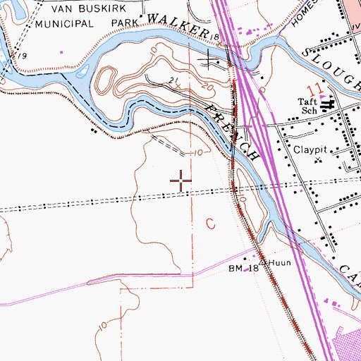 Topographic Map of Stockton Fire Department Station 5, CA