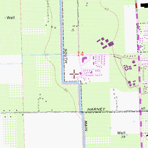 Topographic Map of Lodi Fire Department Station 3, CA