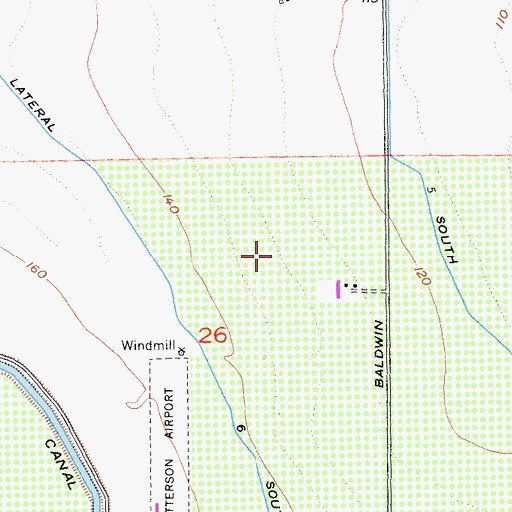Topographic Map of West Stanislaus County Fire Protection District Patterson Station 2, CA