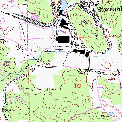 Topographic Map of Tuolumne County Fire Department Standard Station, CA