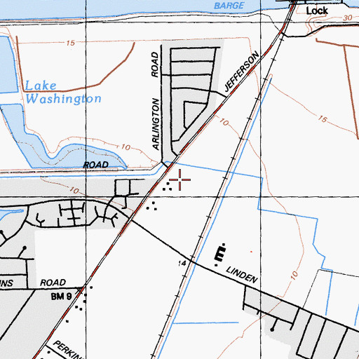 Topographic Map of West Sacramento Fire Department Station 45, CA