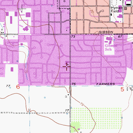 Topographic Map of Woodland Fire Department Station 2, CA