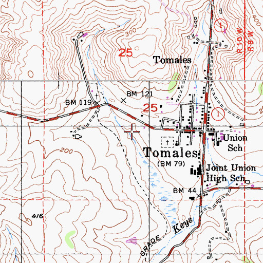 Topographic Map of Marin County Fire Department Tomales Station, CA