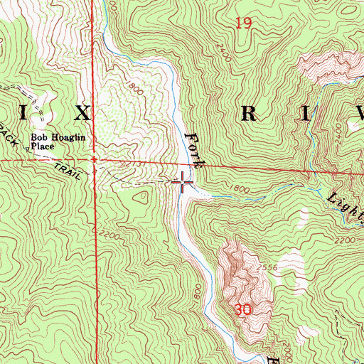 Topographic Map of Lightfoot Creek, CA