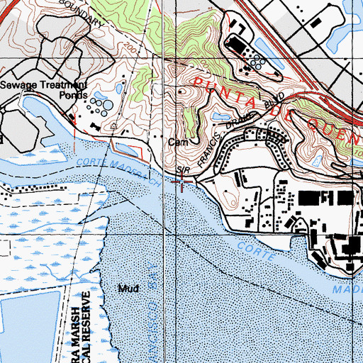 Topographic Map of San Quentin State Prison Fire Department, CA