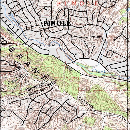 Topographic Map of Pinole Fire Department Station 74, CA