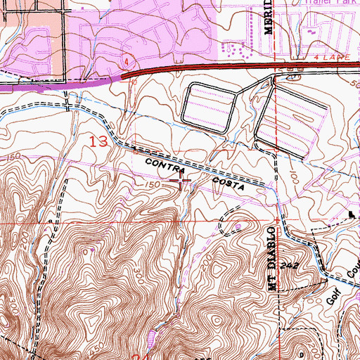 Topographic Map of Contra Costa County Fire Protection District Station 87, CA