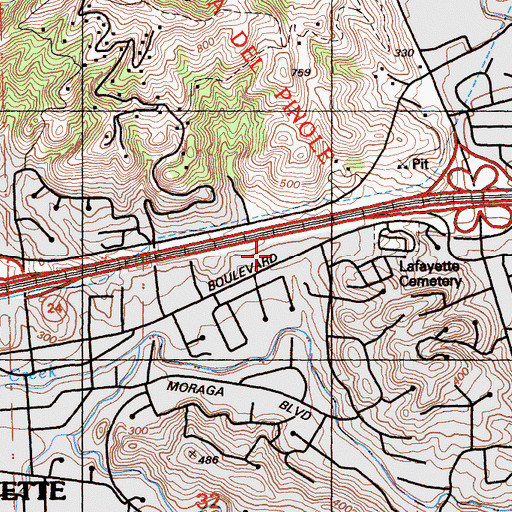 Topographic Map of Contra Costa County Fire Protection District Station 15, CA