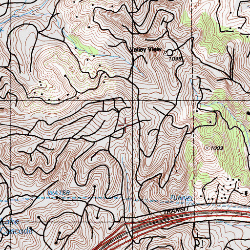 Topographic Map of Moraga - Orinda Fire District Station 43, CA