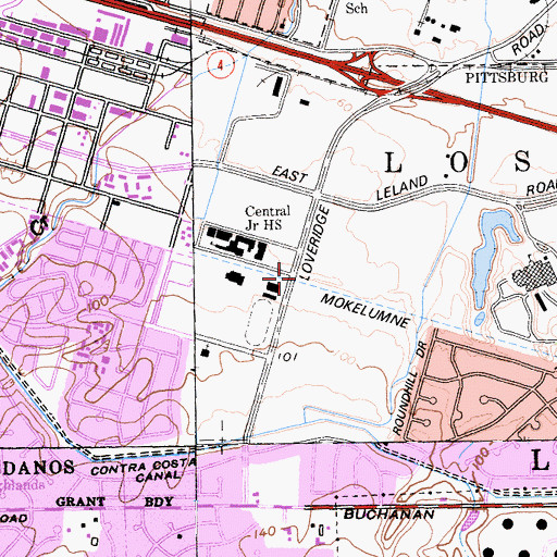 Topographic Map of Contra Costa County Fire Protection District Station 85, CA
