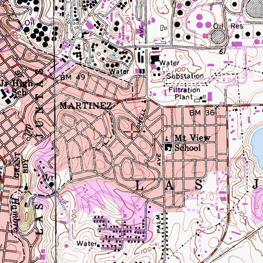 Topographic Map of Contra Costa County Fire Protection District Station 12, CA