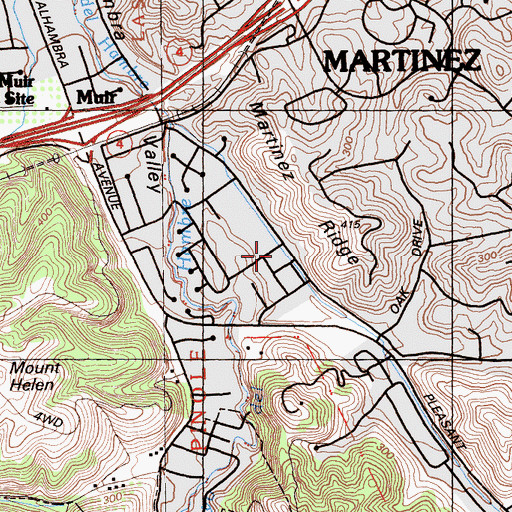 Topographic Map of Contra Costa County Fire Protection District Station 13, CA