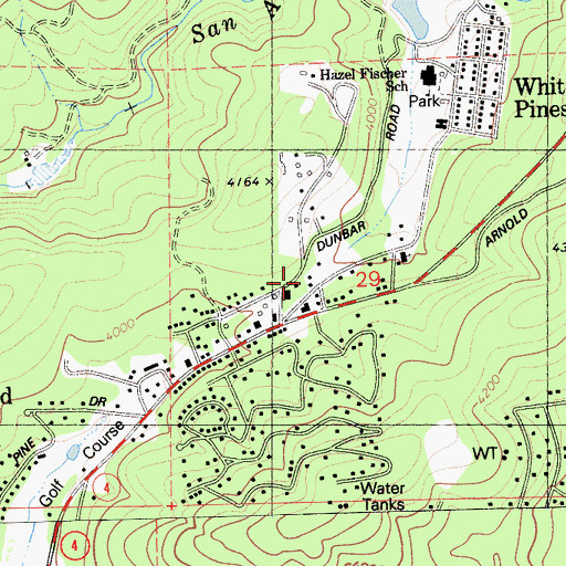 Topographic Map of Ebbetts Pass Fire Protection District Station 1 Headquarters, CA