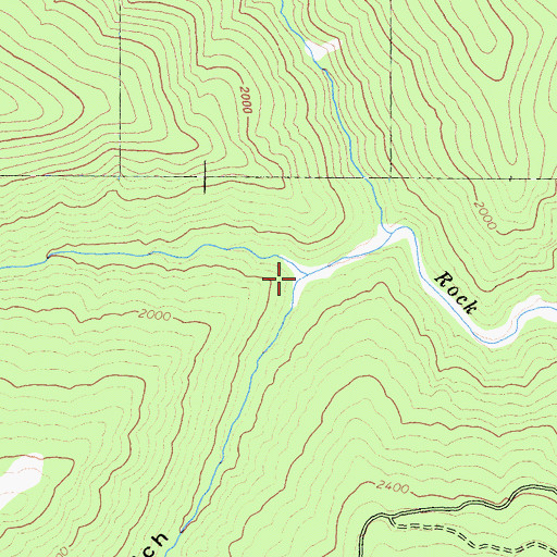 Topographic Map of Lightning Gulch, CA