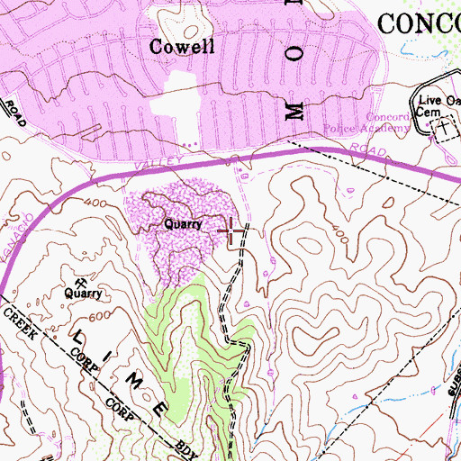 Topographic Map of Contra Costa County Fire Protection District Station 22, CA