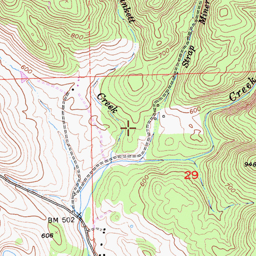 Topographic Map of Latrobe Fire Protection District Station 92, CA