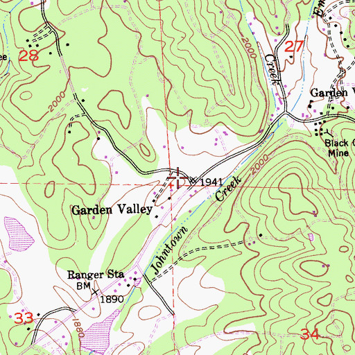 Topographic Map of Garden Valley Fire Protection District Station 51, CA