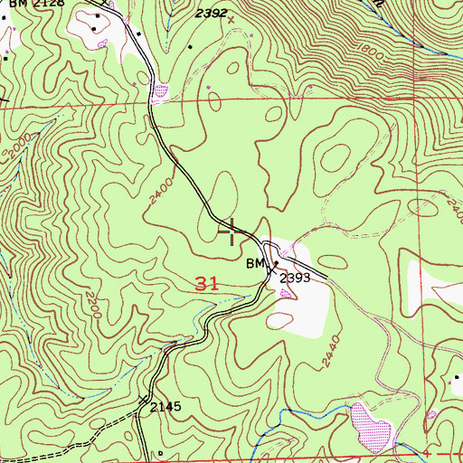 Topographic Map of Georgetown Fire Department Station 64 Sliger Mine, CA