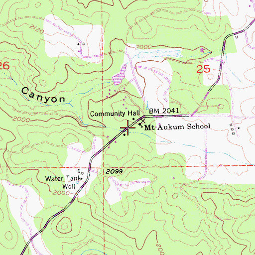 Topographic Map of Pioneer Fire Protection District Station 38 Three Forks District Headquarters, CA