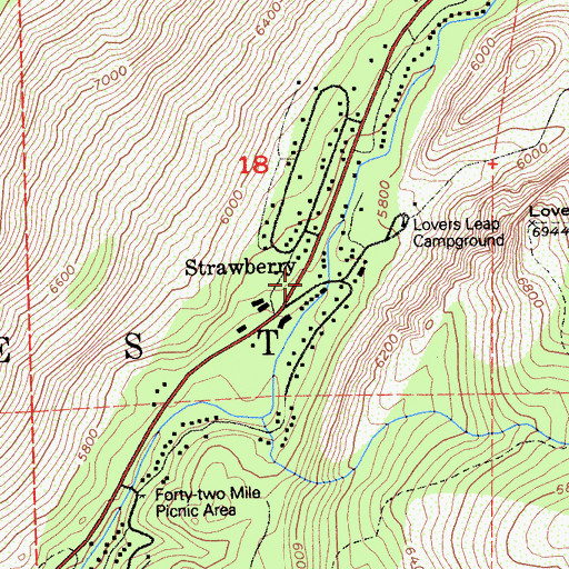 Topographic Map of El Dorado County Fire Protection District Station 15 Strawberry, CA