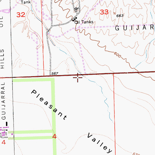 Topographic Map of Coalinga State Hospital Fire Services, CA