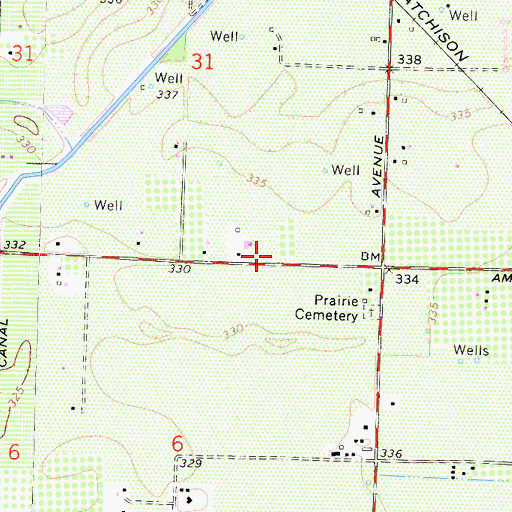 Topographic Map of Fresno County Fire Protection District Station 82 Del Rey, CA