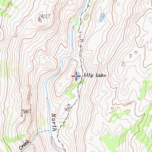 Topographic Map of Lily Lake, CA