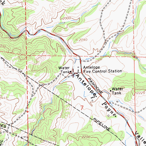 Topographic Map of Department of Forestry and Fire Protection Antelope Station, CA
