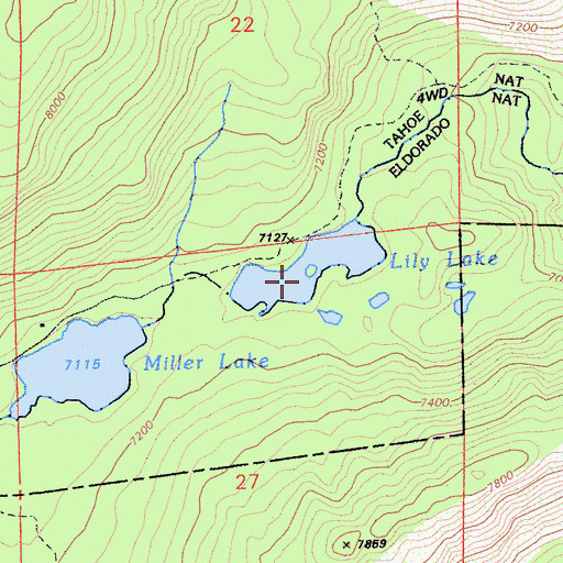 Topographic Map of Lily Lake, CA