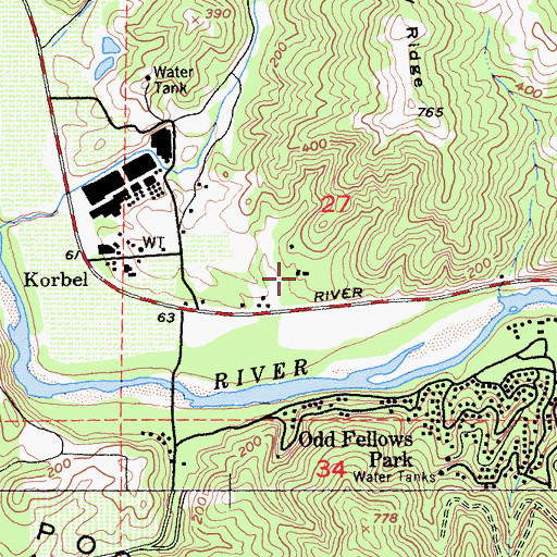 Topographic Map of Department of Forestry and Fire Protection Hilton Station, CA