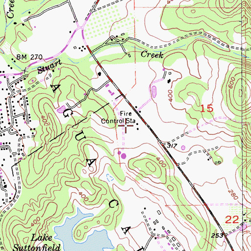 Topographic Map of Department of Forestry and Fire Protection Glen Ellen Station, CA