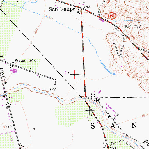 Topographic Map of Department of Forestry and Fire Protection Hollister Ranger Station, CA