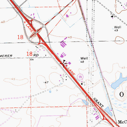Topographic Map of Cosumnes Community Services District Fire Department William Perry Schulze Fire Training Facility, CA