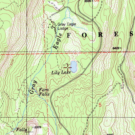 Topographic Map of Lily Lake, CA