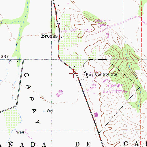 Topographic Map of Department of Forestry and Fire Protection Brooks Station, CA
