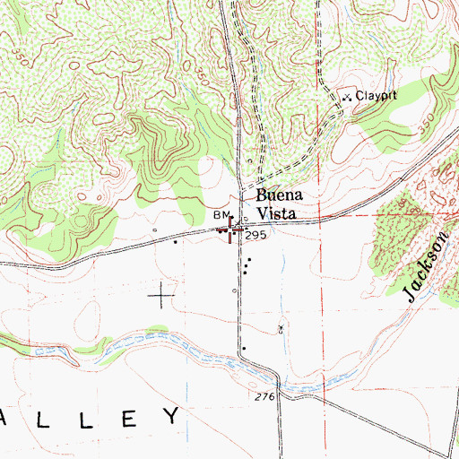Topographic Map of Jackson Valley Fire Protection District Station 172, CA