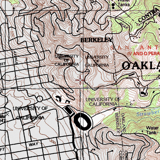 Topographic Map of Alameda County Fire Department Station 19, CA