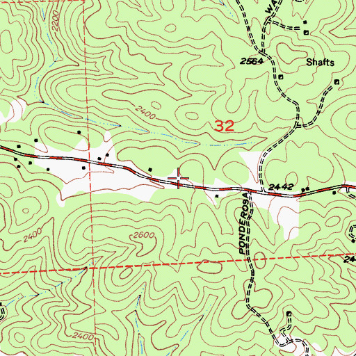 Topographic Map of Amador Fire Protection District Station 115, CA