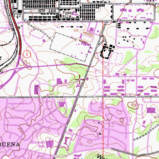 Topographic Map of Presidio of Monterey Fire Department, CA