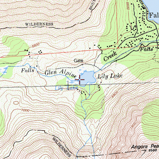 Topographic Map of Lily Lake, CA