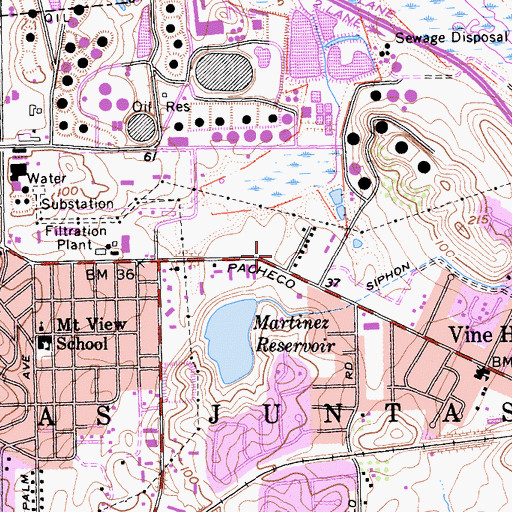 Topographic Map of Shell Martinez Refining Company Fire Brigade, CA